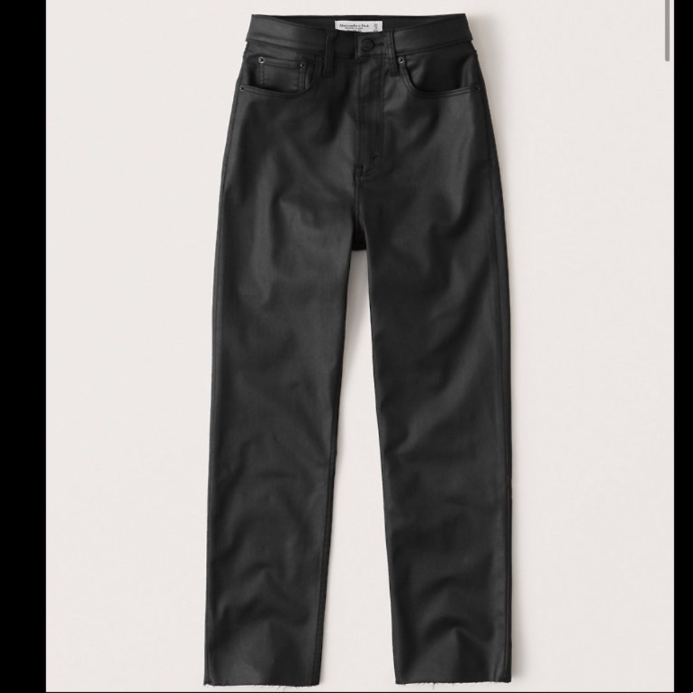 BRAND NEW Abercrombie Leather Straight Pants